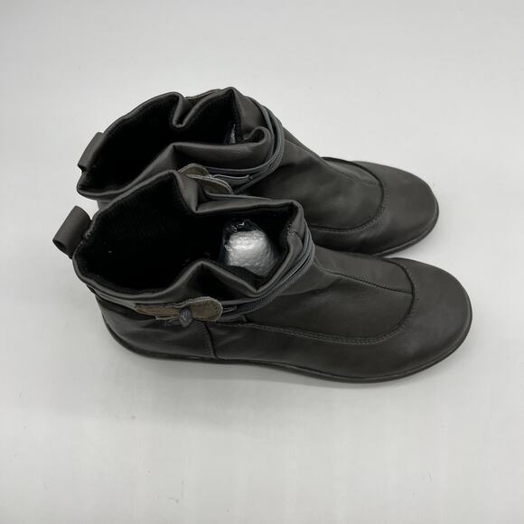 Women Ankle Boots Low Heel Slip on Comfortable Booties Gray Size 9.5US / 41CN - Picture 3 of 13